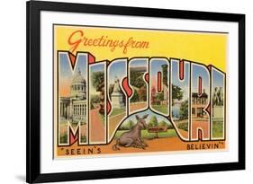 Greetings from Missouri-null-Framed Art Print