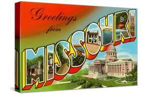 Greetings from Missouri-null-Stretched Canvas