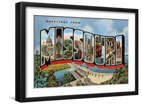 Greetings from Missouri-null-Framed Art Print