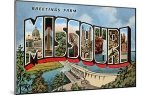 Greetings from Missouri-null-Mounted Art Print