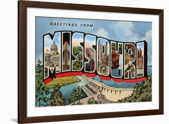 Greetings from Missouri-null-Framed Art Print