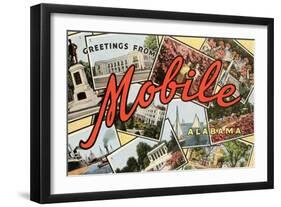 Greetings from Mobile, Alabama-null-Framed Art Print