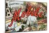 Greetings from Mobile, Alabama-null-Mounted Art Print