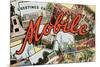 Greetings from Mobile, Alabama-null-Mounted Premium Giclee Print