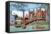 Greetings from Mobile, Alabama-null-Framed Stretched Canvas