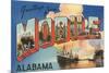 Greetings from Mobile, Alabama-null-Mounted Premium Giclee Print