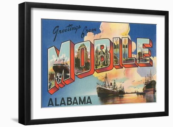 Greetings from Mobile, Alabama-null-Framed Art Print