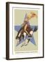 Greetings from Montana, Lady Rider-null-Framed Art Print