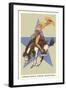 Greetings from Montana, Lady Rider-null-Framed Art Print