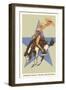 Greetings from Montana, Lady Rider-null-Framed Art Print