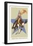 Greetings from Montana, Lady Rider-null-Framed Art Print