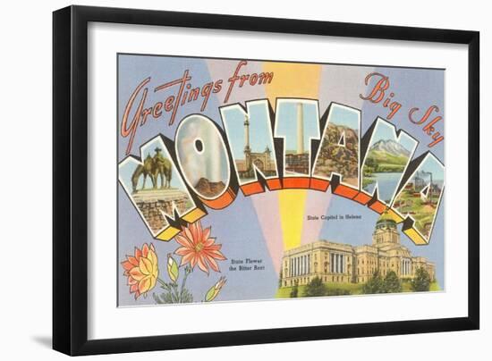 Greetings from Montana-null-Framed Art Print