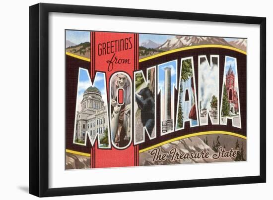 Greetings from Montana-null-Framed Art Print