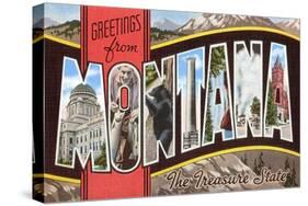 Greetings from Montana-null-Stretched Canvas