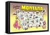 Greetings from Montana-null-Framed Stretched Canvas