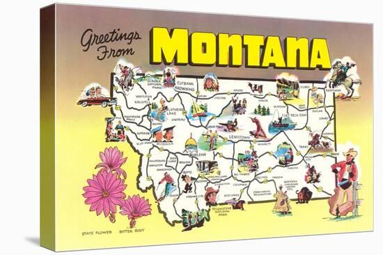 Greetings from Montana-null-Stretched Canvas