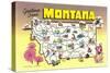 Greetings from Montana-null-Stretched Canvas