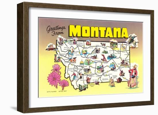 Greetings from Montana-null-Framed Art Print