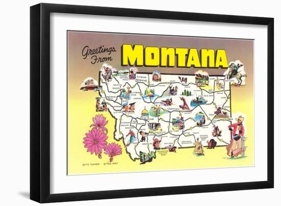 Greetings from Montana-null-Framed Art Print