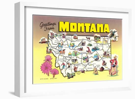 Greetings from Montana-null-Framed Art Print