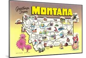 Greetings from Montana-null-Mounted Art Print