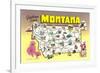 Greetings from Montana-null-Framed Premium Giclee Print