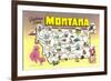 Greetings from Montana-null-Framed Premium Giclee Print