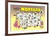 Greetings from Montana-null-Framed Premium Giclee Print