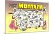 Greetings from Montana-null-Mounted Premium Giclee Print