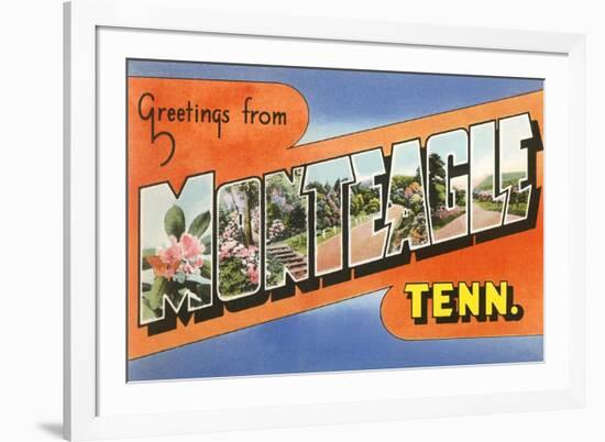 Greetings from Monteagle, Tennessee-null-Framed Premium Giclee Print