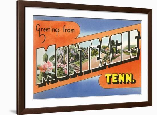 Greetings from Monteagle, Tennessee-null-Framed Premium Giclee Print