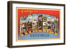 Greetings from Monterey, California-null-Framed Art Print