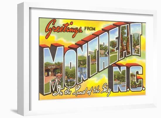 Greetings from Montreat, North Carolina-null-Framed Art Print