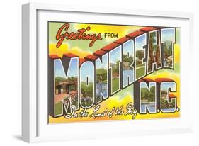 Greetings from Montreat, North Carolina-null-Framed Art Print