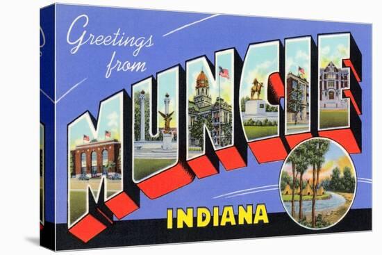 Greetings from Muncie, Indiana-null-Stretched Canvas