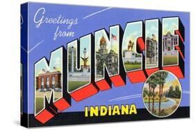 Greetings from Muncie, Indiana-null-Stretched Canvas