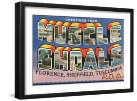 Greetings from Muscle Shoals, Alabama-null-Framed Art Print