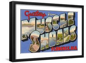 Greetings from Muscle Shoals, Alabama-null-Framed Art Print