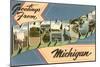 Greetings from Muskegon, Michigan-null-Mounted Art Print