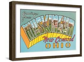 Greetings from Muskingum-null-Framed Art Print