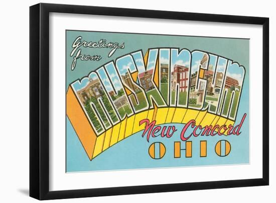 Greetings from Muskingum-null-Framed Art Print