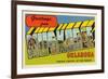 Greetings from Muskogee, Oklahoma-null-Framed Premium Giclee Print