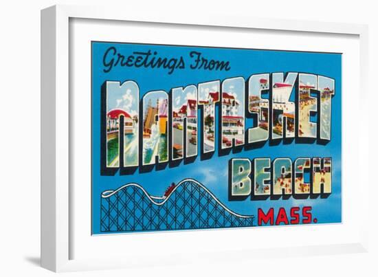 Greetings from Nantasket Beach, Massachusetts-null-Framed Giclee Print