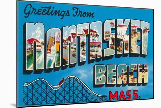 Greetings from Nantasket Beach, Massachusetts-null-Mounted Giclee Print