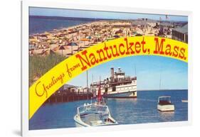 Greetings from Nantucket, Massachusetts-null-Framed Art Print