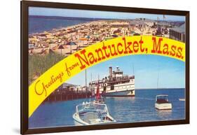 Greetings from Nantucket, Massachusetts-null-Framed Art Print
