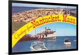 Greetings from Nantucket, Massachusetts-null-Framed Art Print