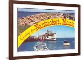 Greetings from Nantucket, Massachusetts-null-Framed Art Print