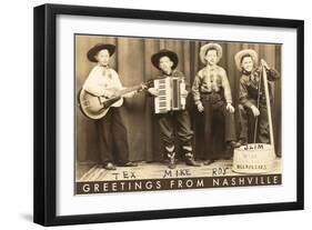 Greetings from Nashville, Child Hillbilly Musicians-null-Framed Art Print