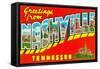Greetings from Nashville, Tennessee-null-Framed Stretched Canvas